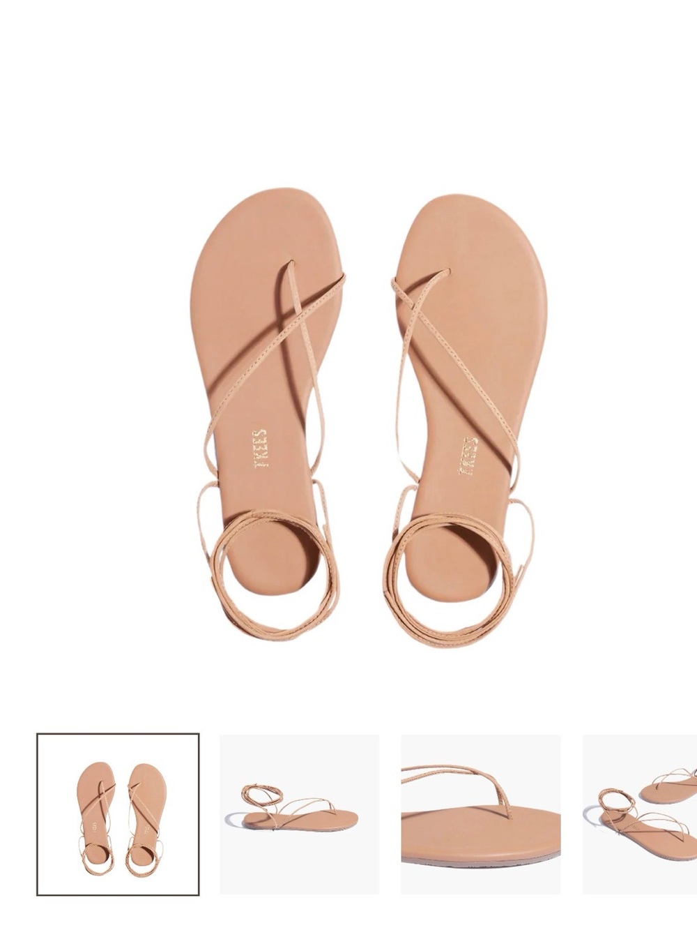 TKEES Roe Leather Wrap Sandals